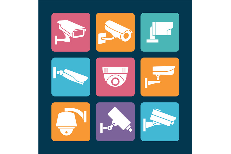 security-cameras-white-icons-on-colorful-backdrop