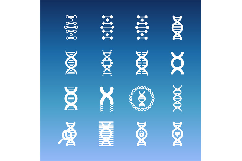 dna-spiral-vector-icons-medicinal-and-biology-icons-set