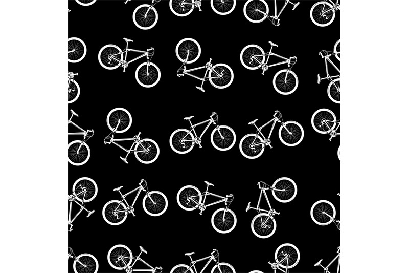 white-sport-bicycle-seamless-pattern-design