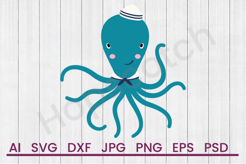 octopus-sailor-svg-file-dxf-file