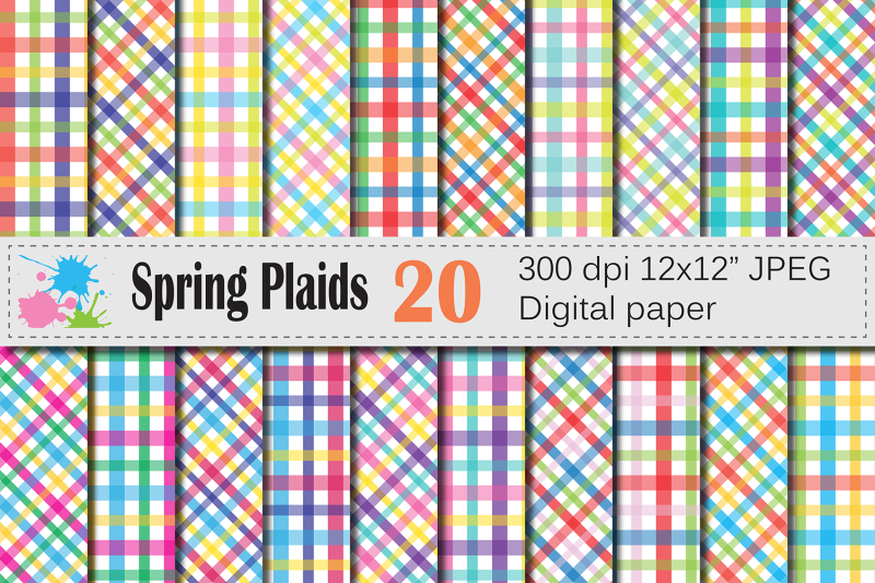 bright-spring-plaid-digital-paper-colorful-plaid-backgrounds