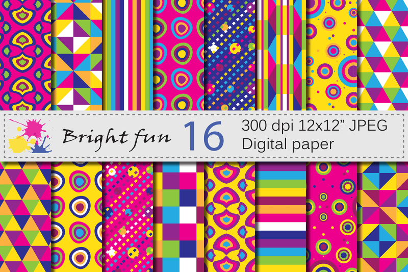 bright-geometric-digital-papers-colorful-backgrounds