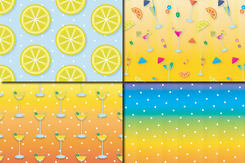 summer-cocktails-digital-paper-bright-summer-backgrounds