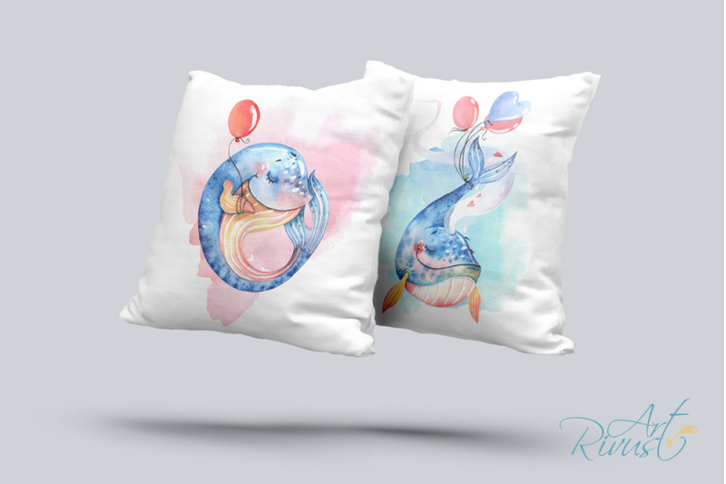 watercolor-cute-baby-whales-clipart-pack