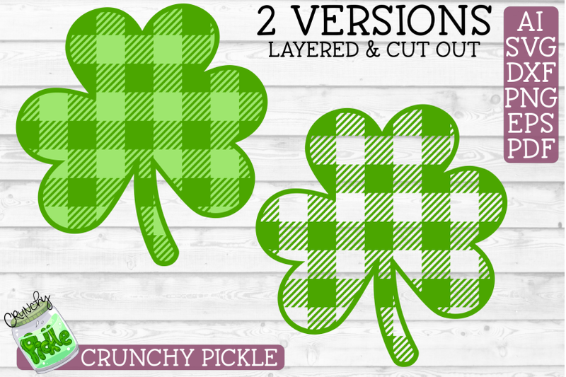 Download Plaid Shamrock Clover SVG file By Crunchy Pickle ...