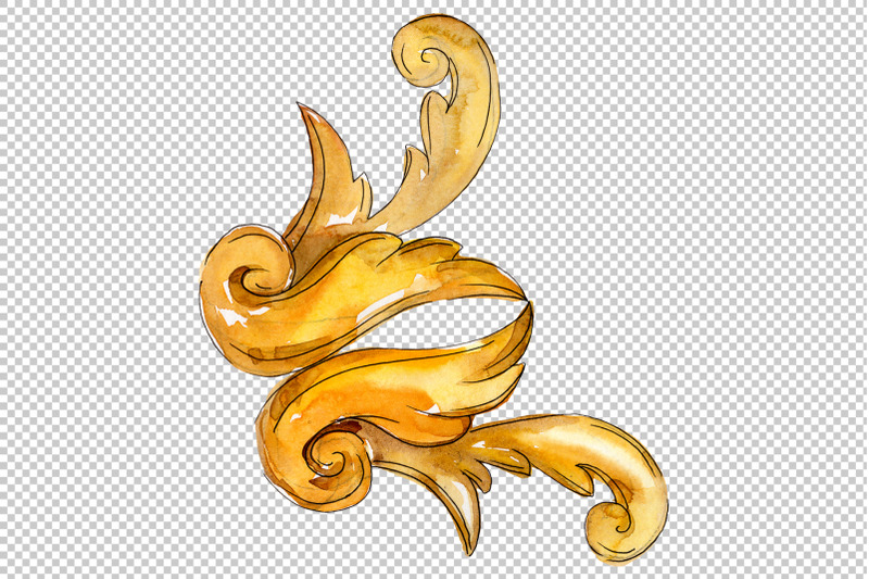 gold-monograms-watercolor-png