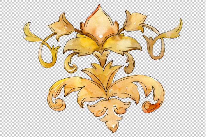 gold-monograms-watercolor-png