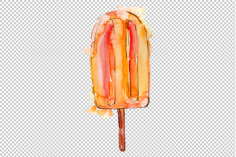 ice-cream-berry-watercolor-png