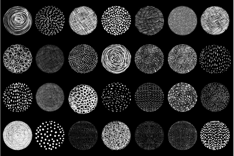 chalkboard-texture-circles-clipart-hand-drawn-white-round-doodle-shap