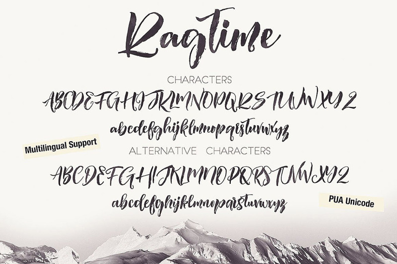 Ragtime Brush Font Duo By Cruzine Design Thehungryjpeg Com