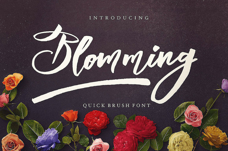 blomming-brush-font
