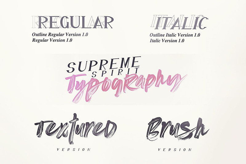 Supreme Spirit Brush Font By Cruzine Design Thehungryjpeg Com