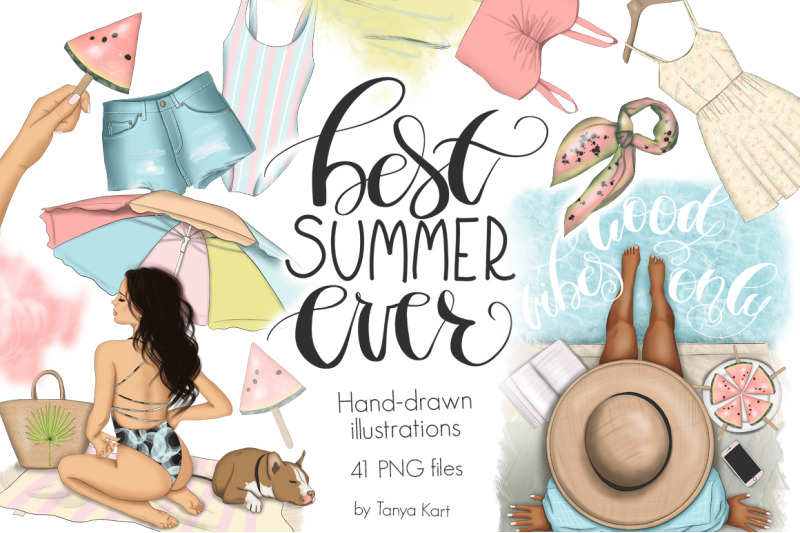 best-summer-ever-clipart-design-kit