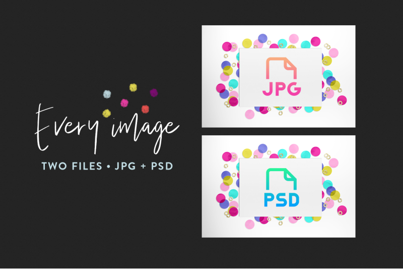 Download Giant Confetti Stock Image & Mockup Bundle By Garlic Friday Design | TheHungryJPEG.com