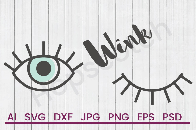 eye-wink-svg-file-dxf-file