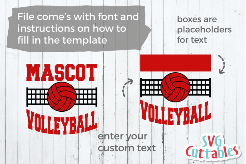 Volleyball Template 001 | Cut File By Svg Cuttables | TheHungryJPEG