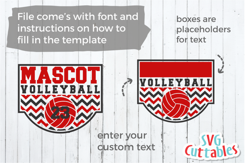 Volleyball Template 0032 | Cut File By Svg Cuttables | TheHungryJPEG