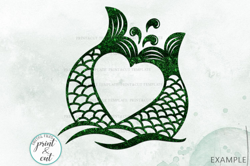 couple-mermaid-tails-heart-shape-svg-dxf-cut-out-template
