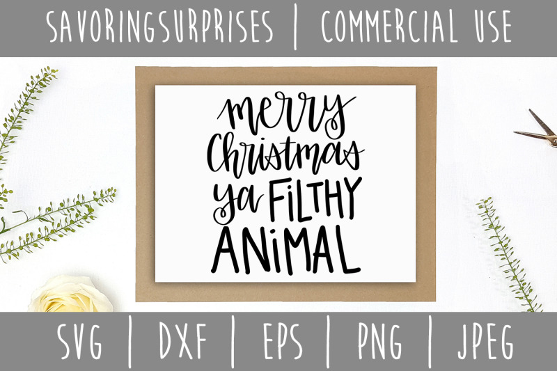 merry-christmas-ya-filthy-animal-svg-dxf-eps-png-jpeg