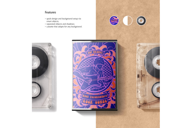 Download Cassette Tape Mockup By Rebrandy Thehungryjpeg Com