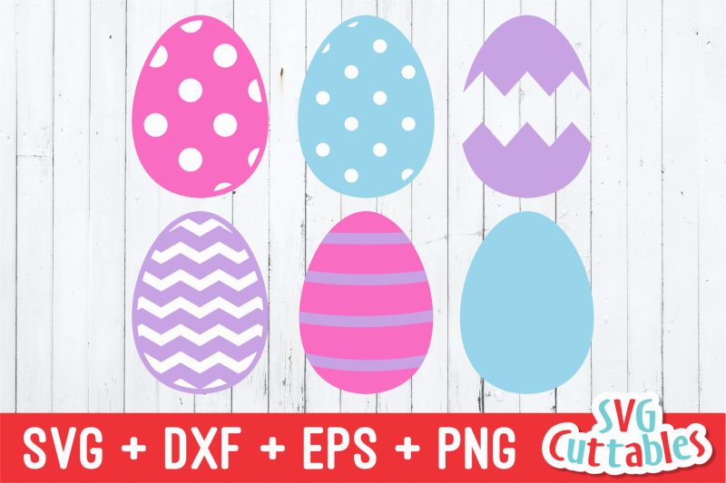 Download Easter Egg Set of 6 By Svg Cuttables | TheHungryJPEG.com