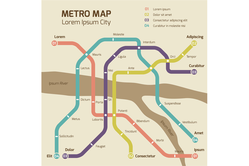 vintage-colors-subway-map-vector-concept