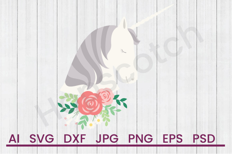 unicorn-head-svg-file-dxf-file