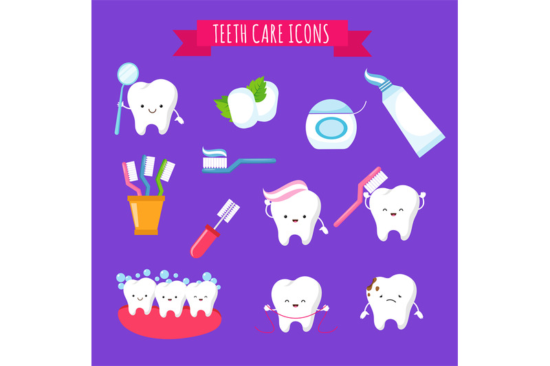 tooth-brushing-and-dental-care-cute-cartoon-icons-for-kids-funny-teet