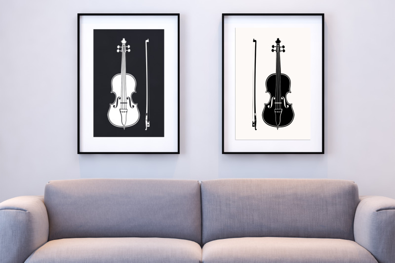 256-solid-color-violin-instrument-printable-sticker-clip-arts