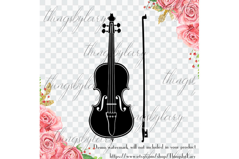 256-solid-color-violin-instrument-printable-sticker-clip-arts