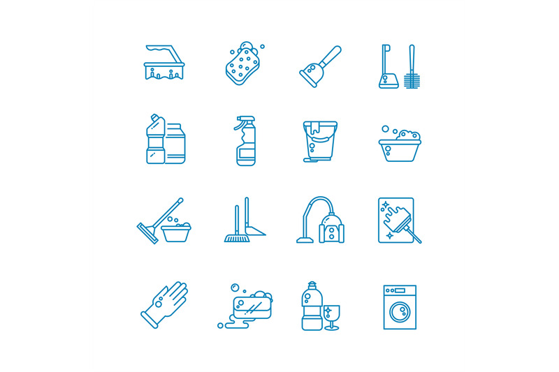 cleaning-and-washing-house-outline-vector-icons-antiseptic-service-li