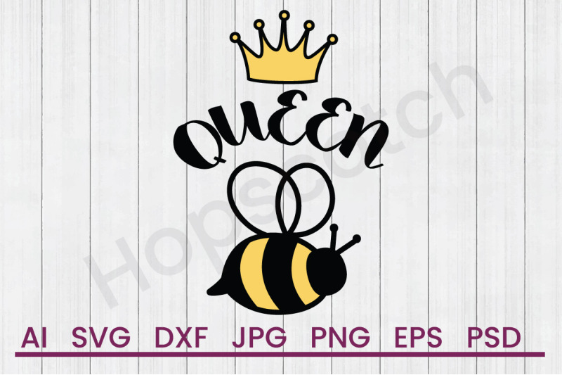 queen-bumble-bee-svg-file-dxf-file