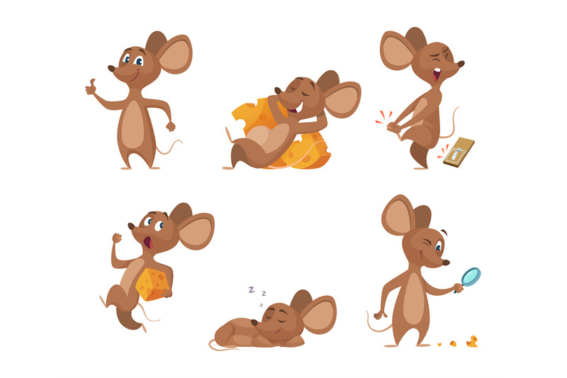 various-characters-of-mice-in-action-poses