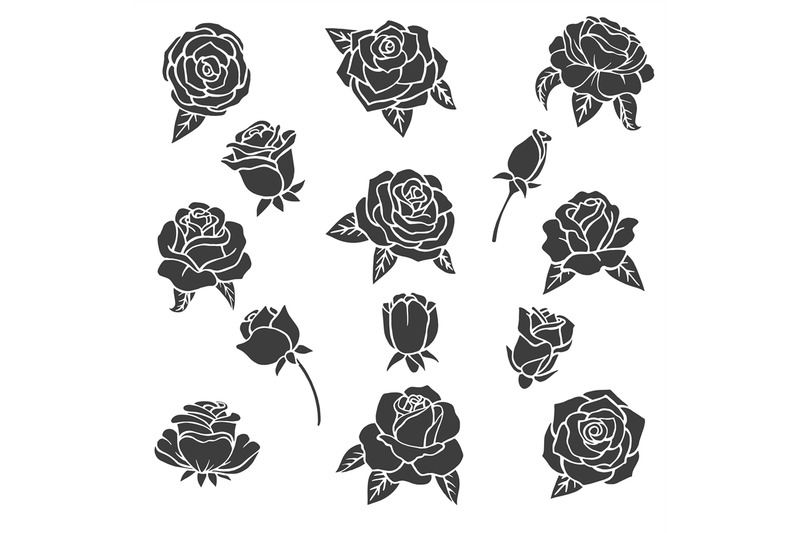 black-illustrations-of-roses-vector-silhouette-of-different-plants