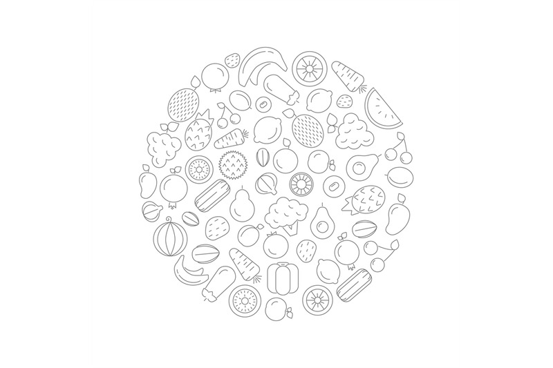 fruits-and-vegetables-in-circle-vector-linear-pictures-of-various-fru