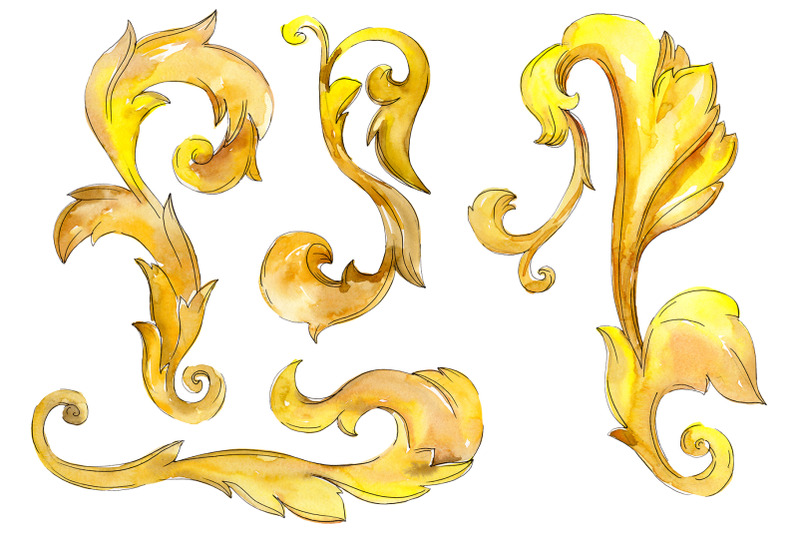 gold-monograms-3-watercolor-png