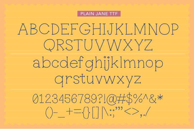 plain-jane-font