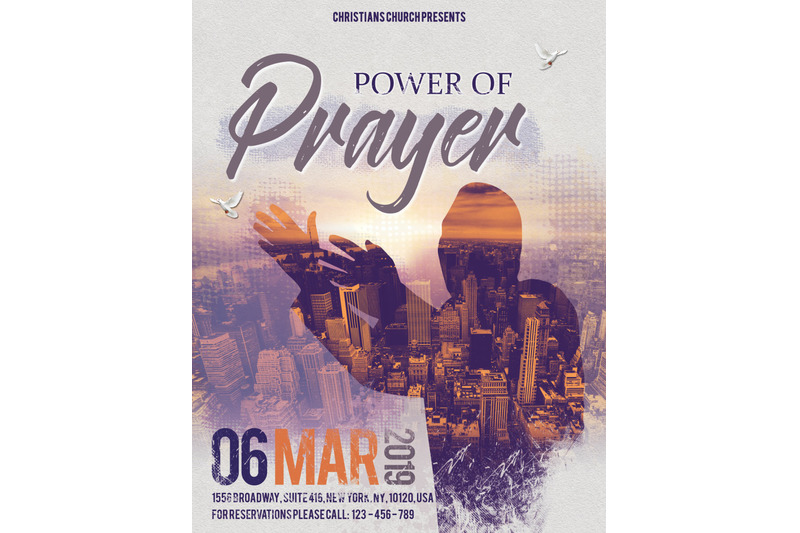 Church Power Of Prayer Flyer Poster By Artolus Thehungryjpeg Com