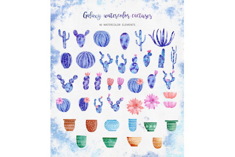 watercolor-galaxy-cactus-collection