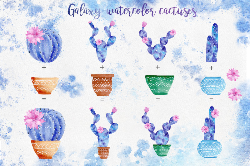 watercolor-galaxy-cactus-collection