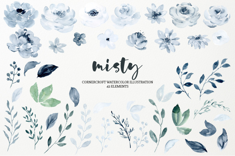 watercolor-collection-misty-grey-flowers