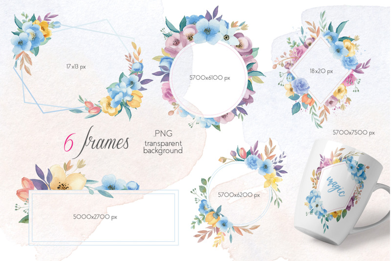 blooming-summer-watercolor-floral-elements-set-clipart