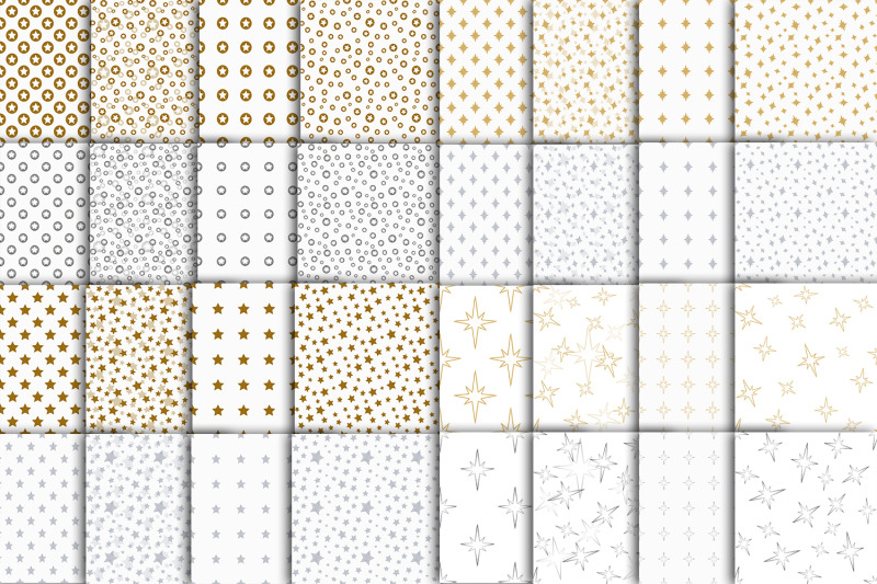 seamless-patterns-gold-and-silver-stars