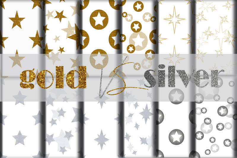 seamless-patterns-gold-and-silver-stars