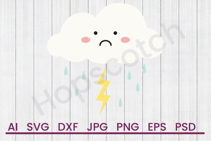 sad-cloud-svg-file-dxf-file