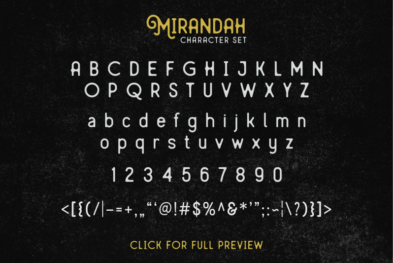 mirandah-monoline-font-family