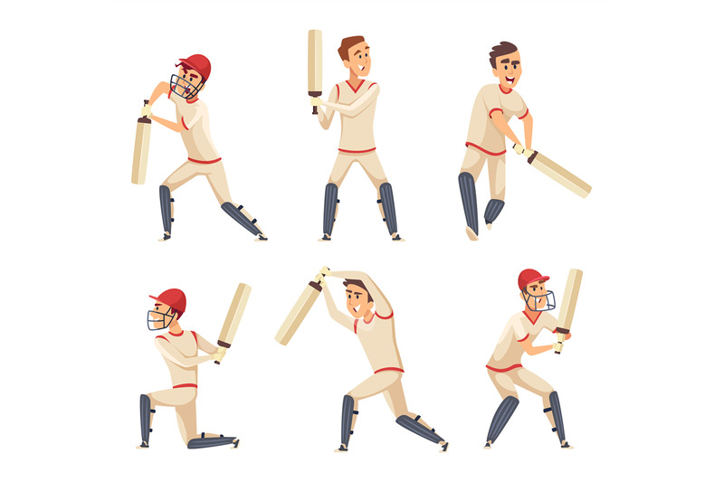 sport-players-of-cricket-vector-characters-isolated