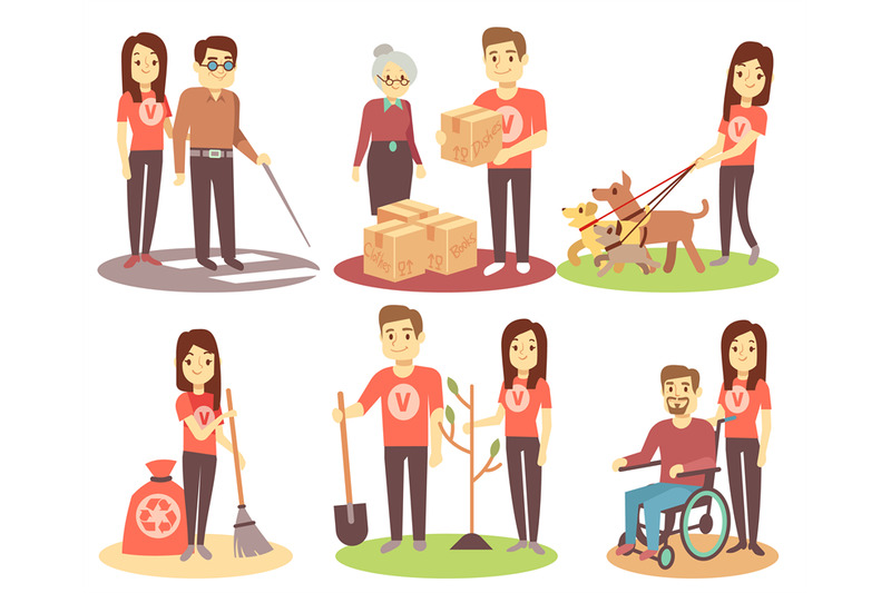 volunteering-and-supporting-people-vector-flat-icons-with-young-volunt