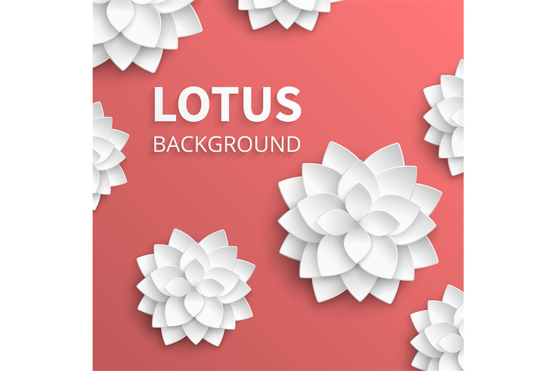 abstract-floral-vector-background-with-paper-lotus-flowers