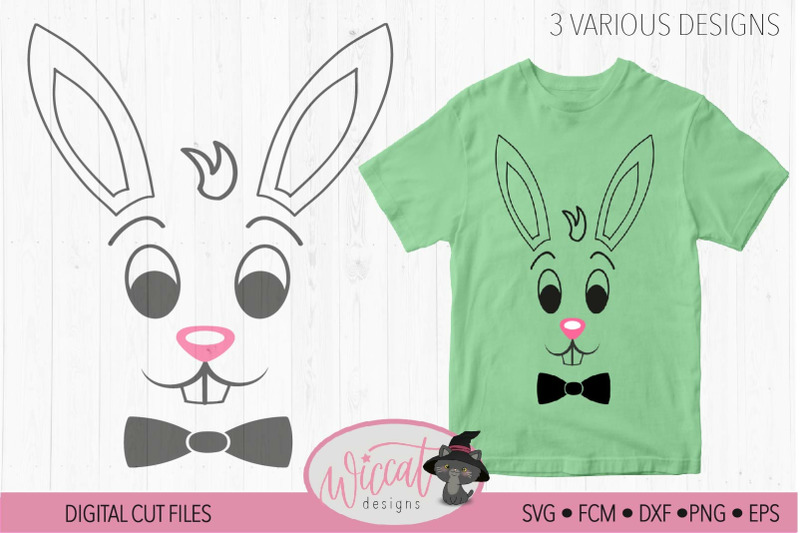 easter-boy-bunny-face-with-bow-tie-easter-shirt-design